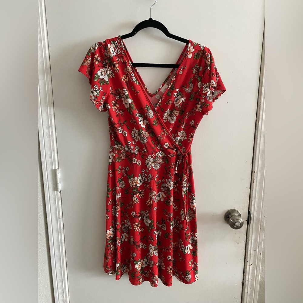 Floral wrap dress